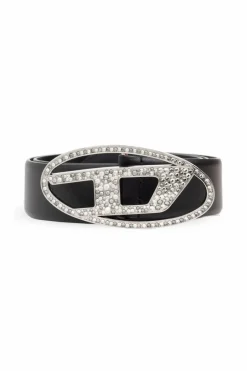 Diesel BLACK Belt with logo