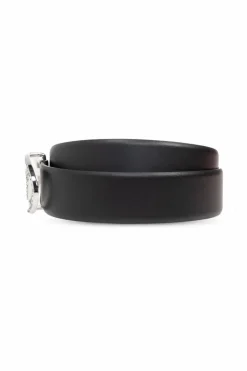 Diesel BLACK Belt with logo