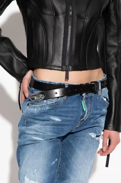 Diesel BLACK Belt with logo