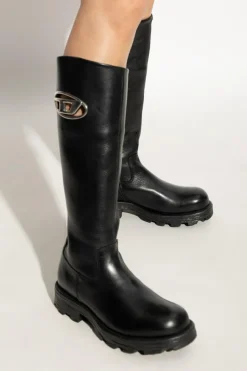 Diesel BLACK Boots D-HAMMER