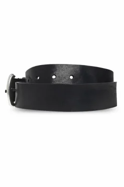 Diesel BLACK 'B-Visible' leather belt