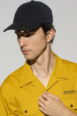 Diesel BLACK ‘C-PLAK’ baseball cap