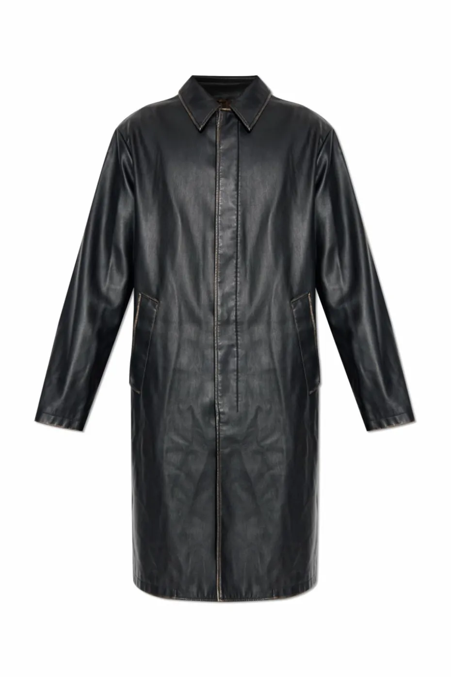 Diesel BLACK Faux leather coat 'J-RIVERS'