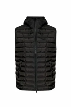 Diesel BLACK Hooded Vest 'W-TEMPLE'