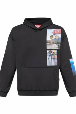Diesel BLACK Hoodie ` S-BOXT-HOOD-T6`
