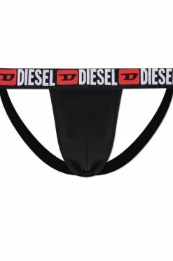 Diesel BLACK Jockstraps with the "JOCKY-D-CORE" logo