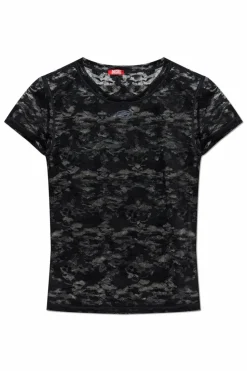 Diesel BLACK Lace top `KASIA-UTLT`