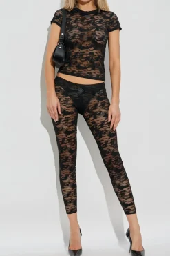 Diesel BLACK Lace top `KASIA-UTLT`