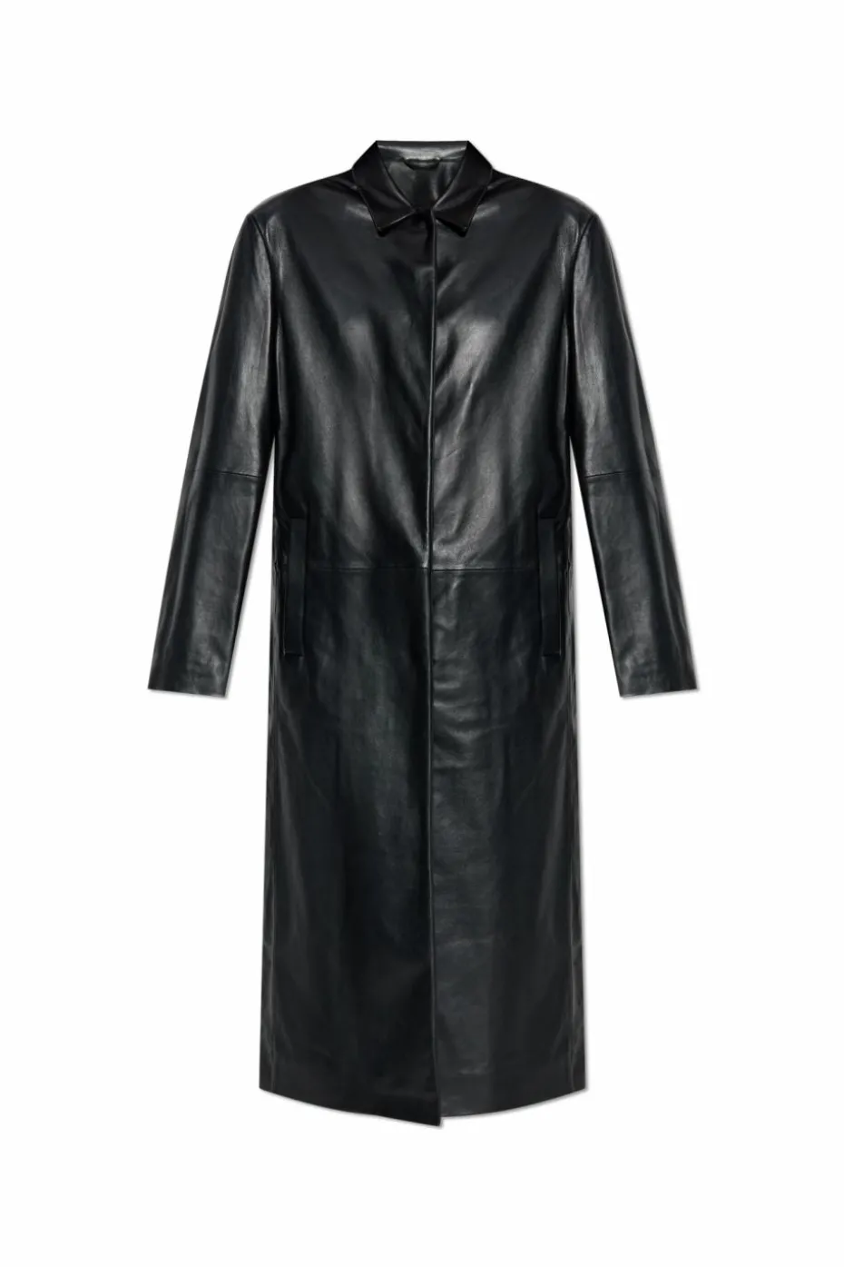 Diesel BLACK Leather coat "L-ANCELOT"