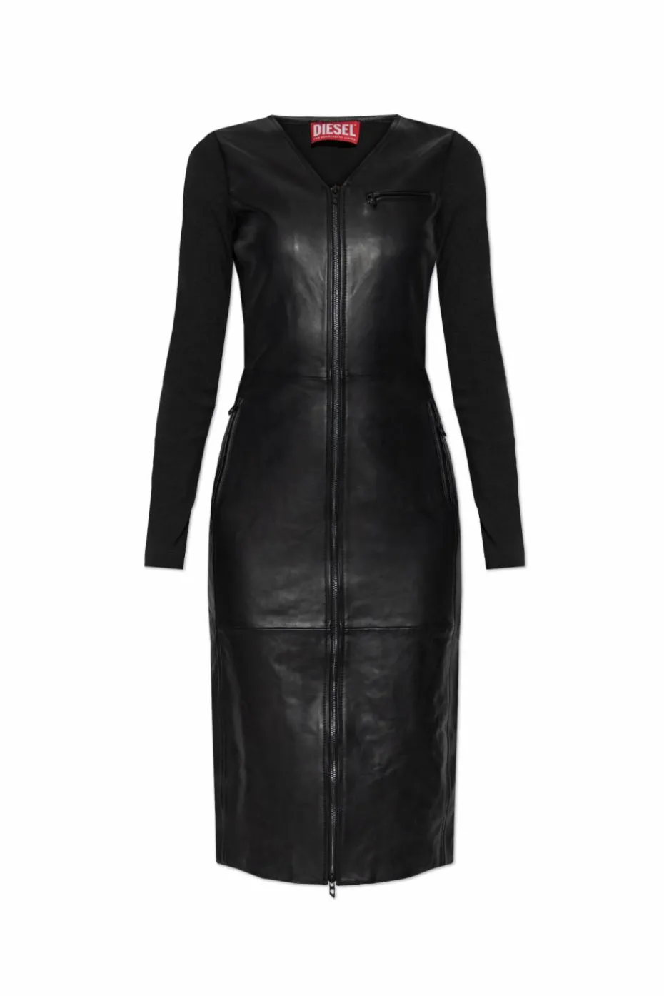 Diesel BLACK Leather dress L-OLA