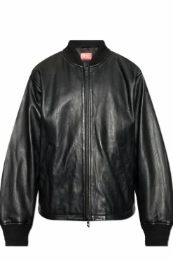 Diesel BLACK Leather jacket L-KHAT