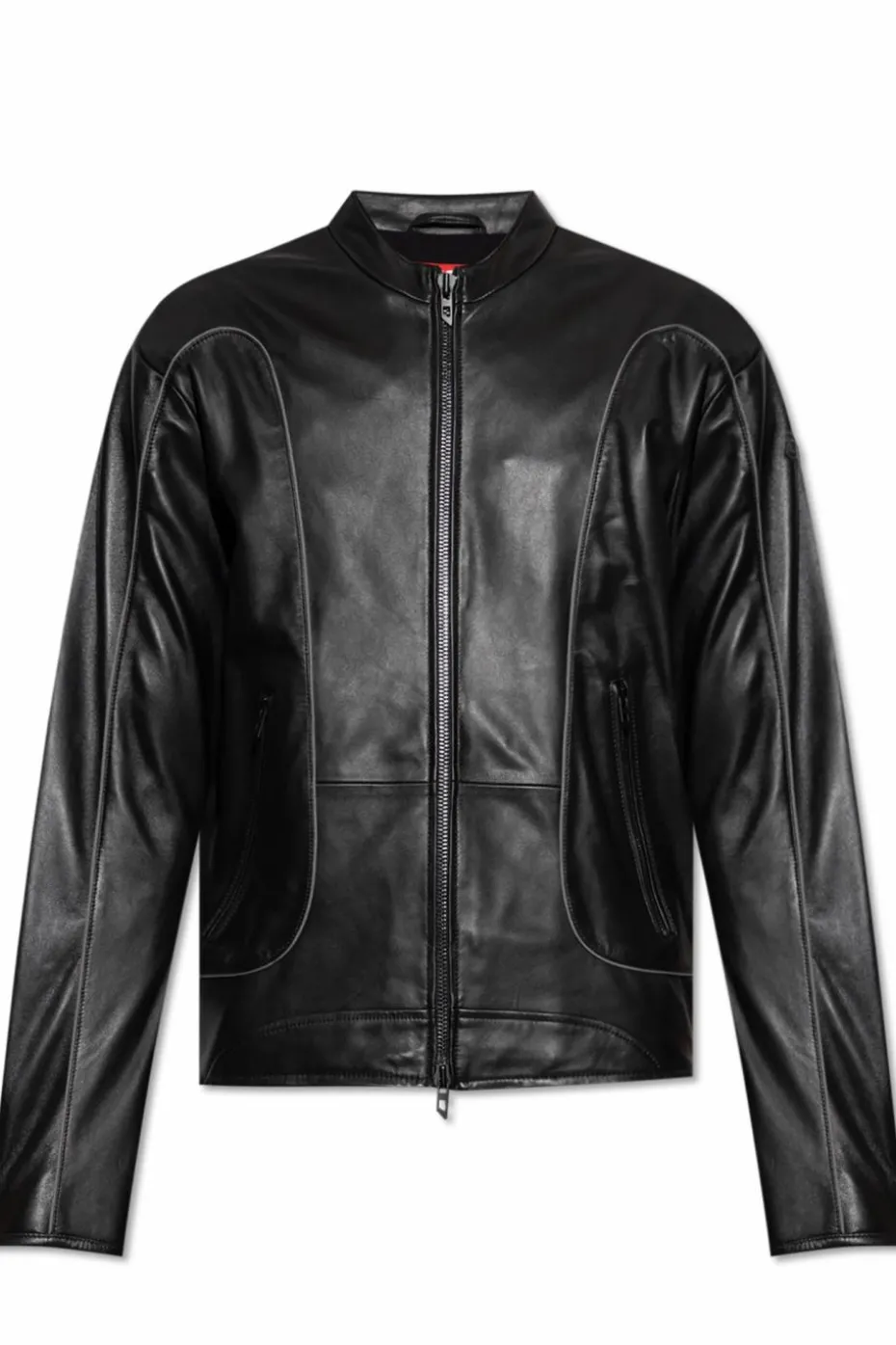 Diesel BLACK Leather jacket `L-KRIXY`