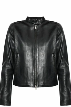 Diesel BLACK Leather jacket "L-AYLA"