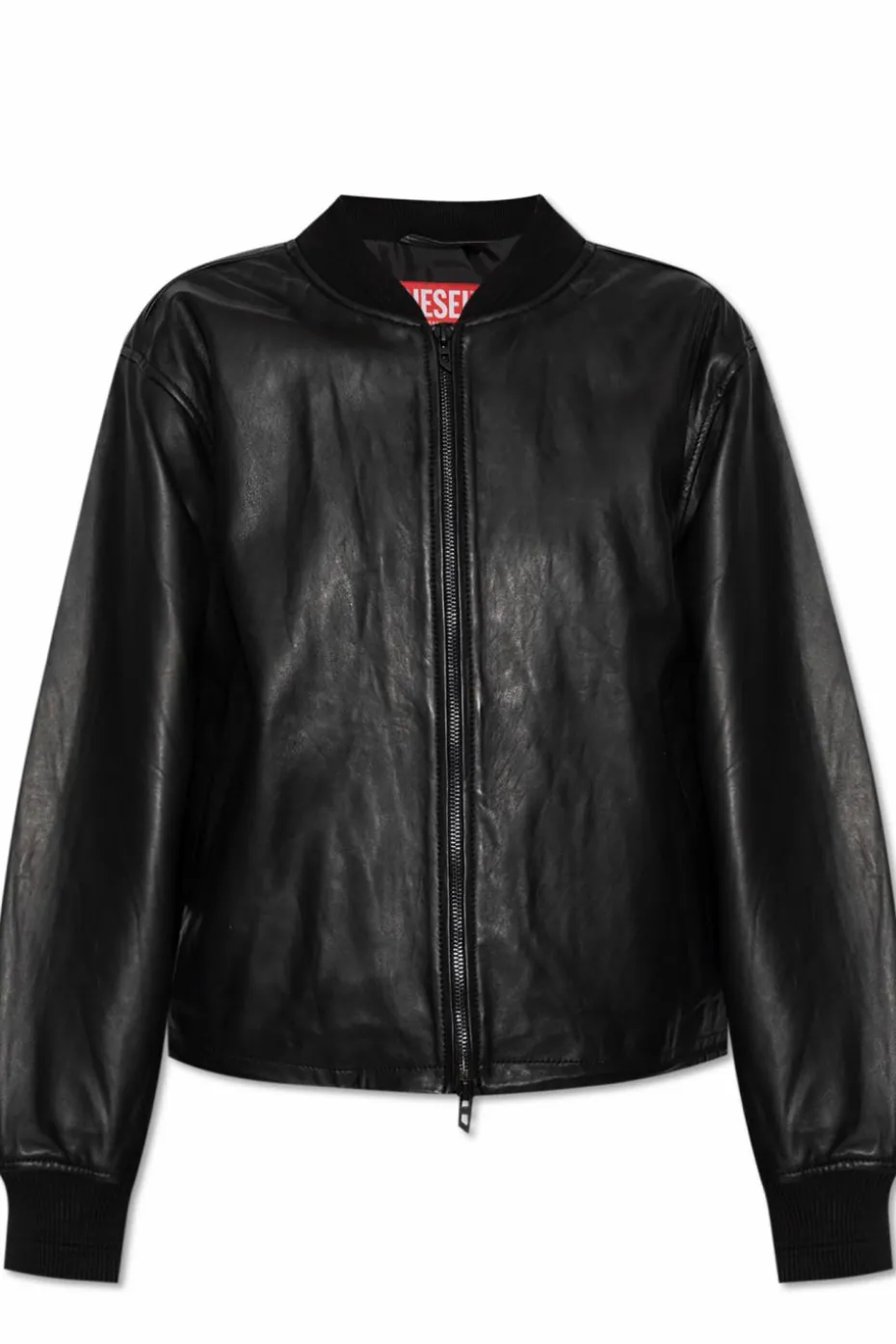 Diesel BLACK Leather jacket L-ILYAN