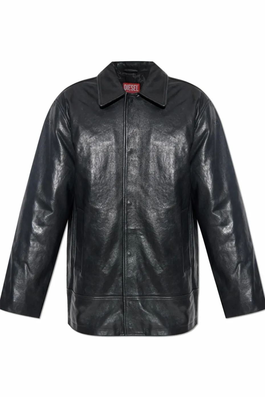 Diesel BLACK Leather jacket `L-JESS`