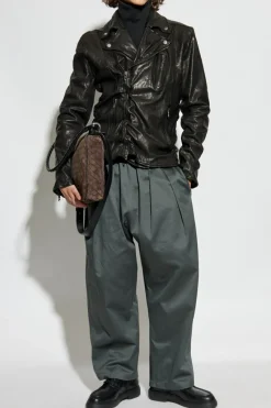 Diesel BLACK Leather jacket "L-UNCAN"