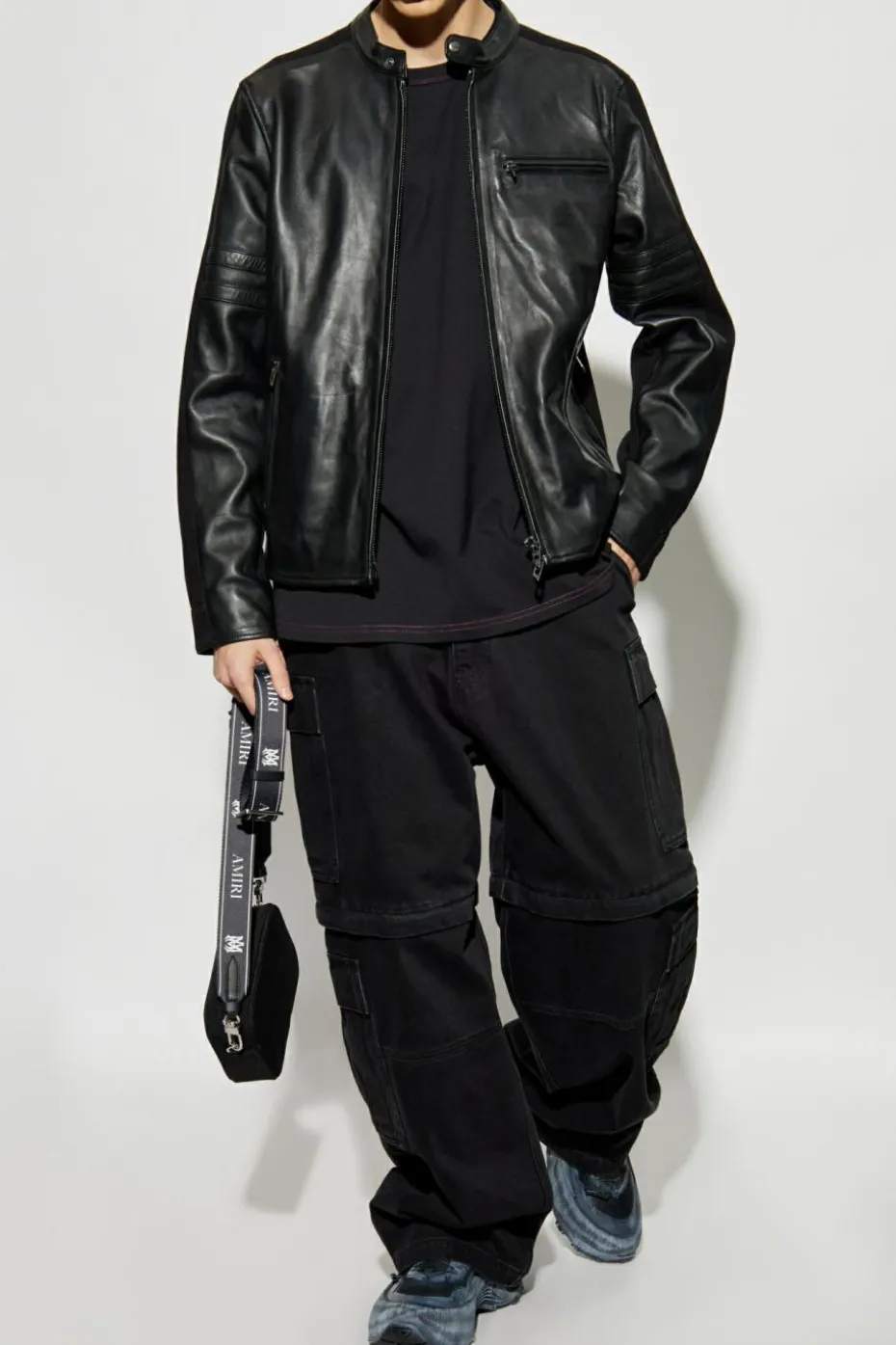 Diesel BLACK Leather jacket L-SIMZ