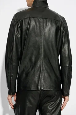 Diesel BLACK Leather jacket L-GAST