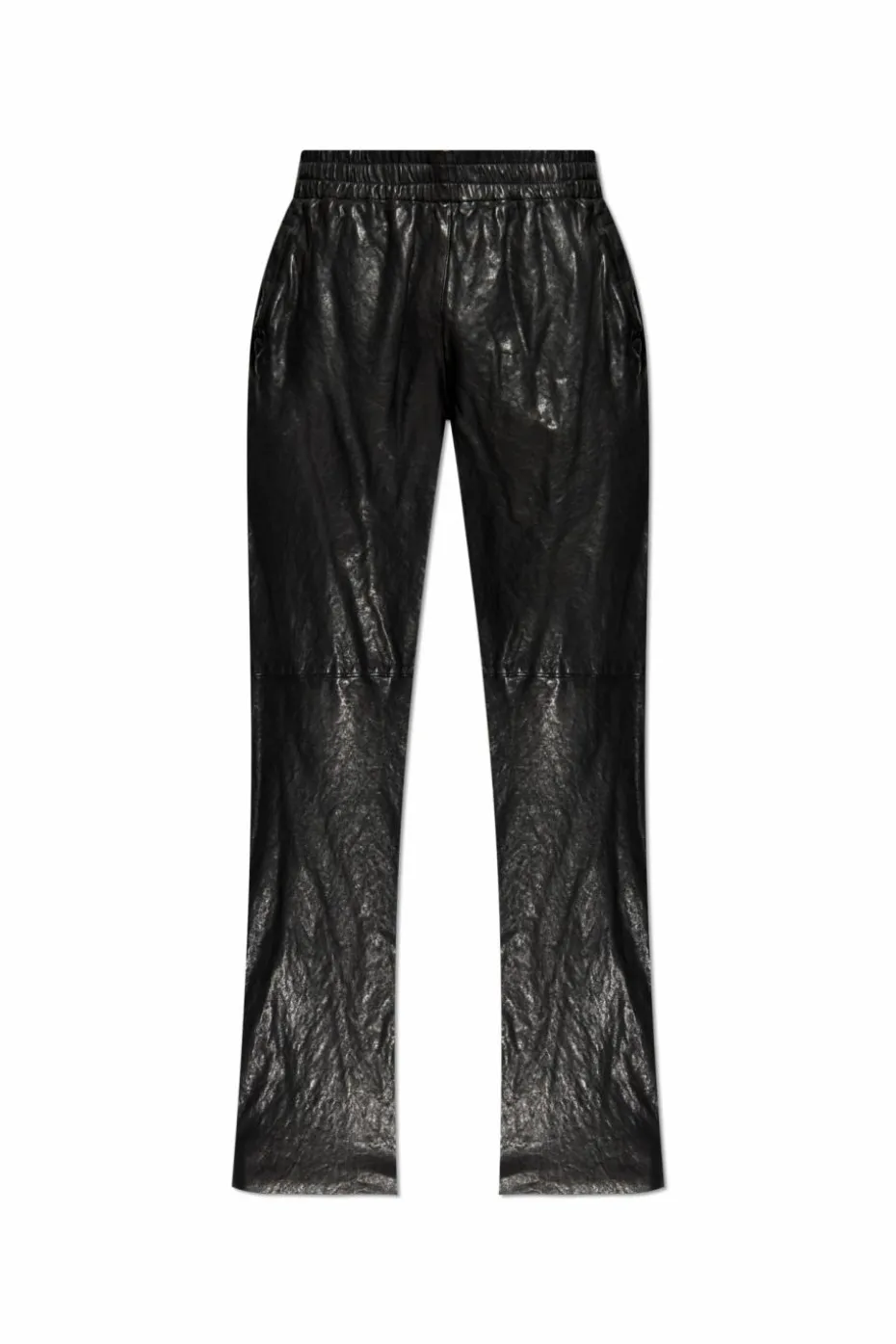 Diesel BLACK Leather trousers 'P-BRU'