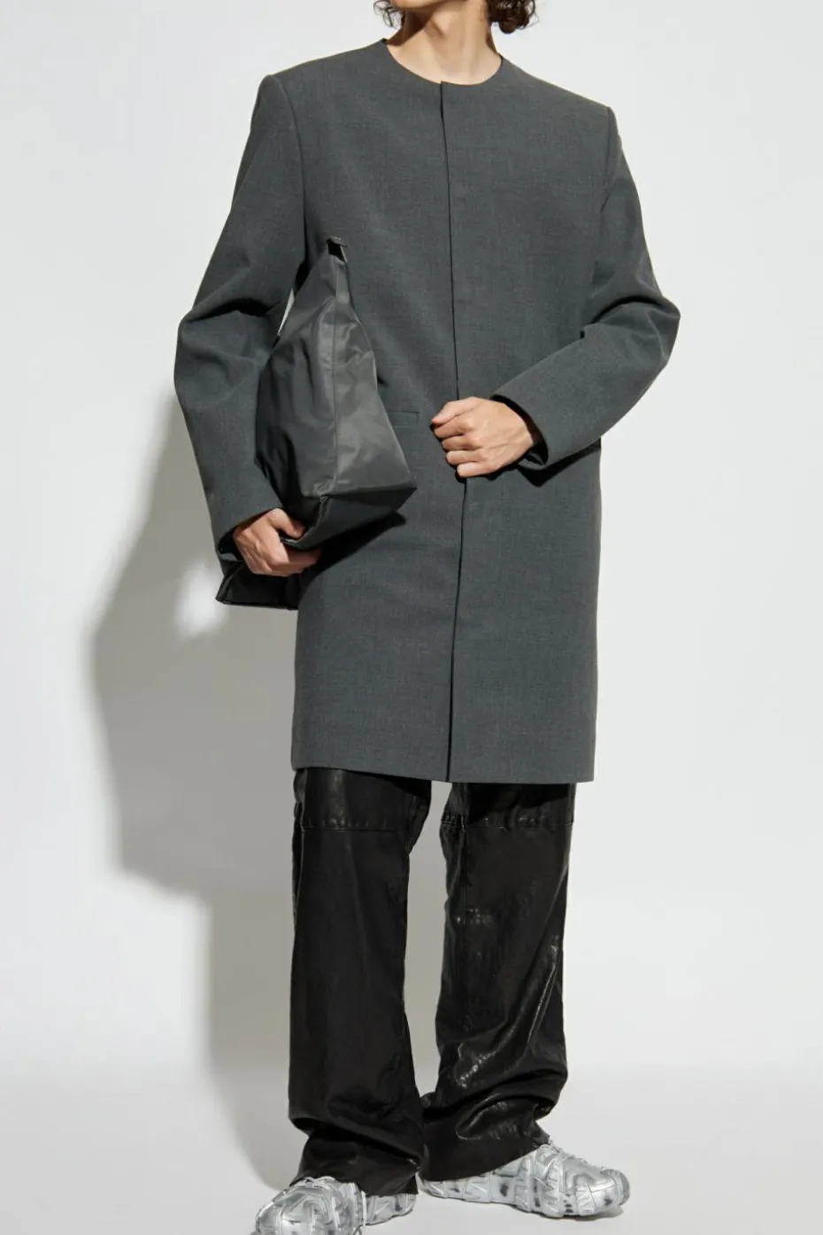 Diesel BLACK Leather trousers 'P-BRU'
