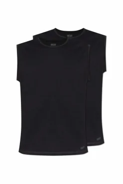 Diesel BLACK 2-pack t-shirts with "TOM-UTLT-2PACK" logo
