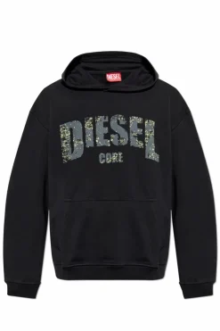 Diesel BLACK Printed sweatshirt S-BOXT-HOOD-R13