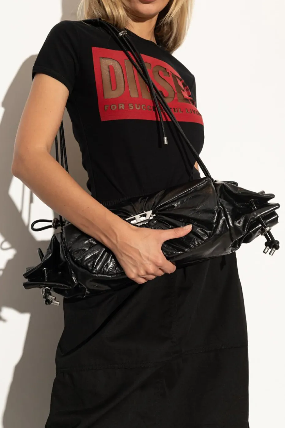 Diesel BLACK Shoulder bag SCRUNCH-D