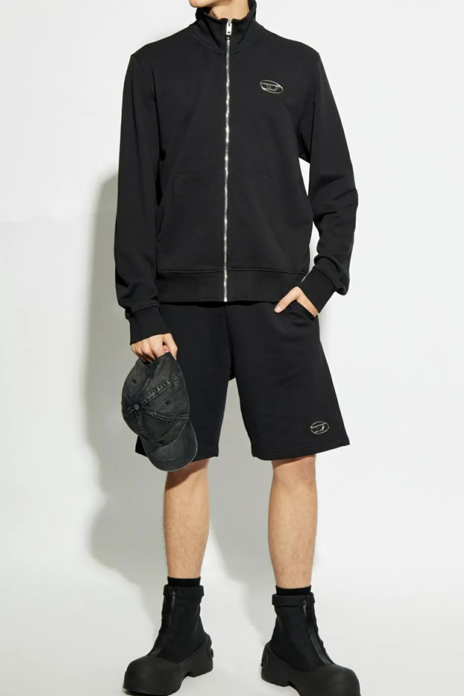 Diesel BLACK Sweat shorts ‘P-MARSHY-OD’
