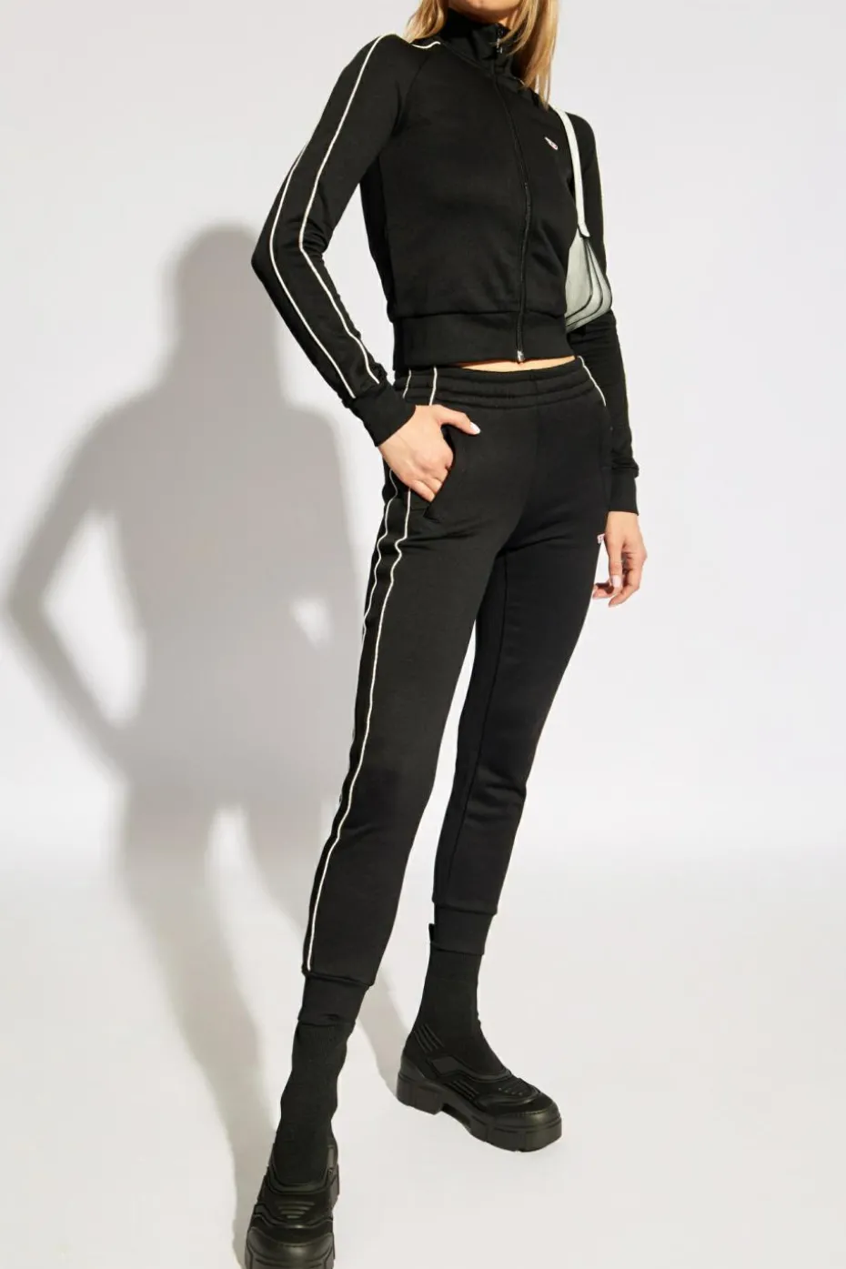 Diesel BLACK Sweatshirt `F-JAMILA-PIPING-D`