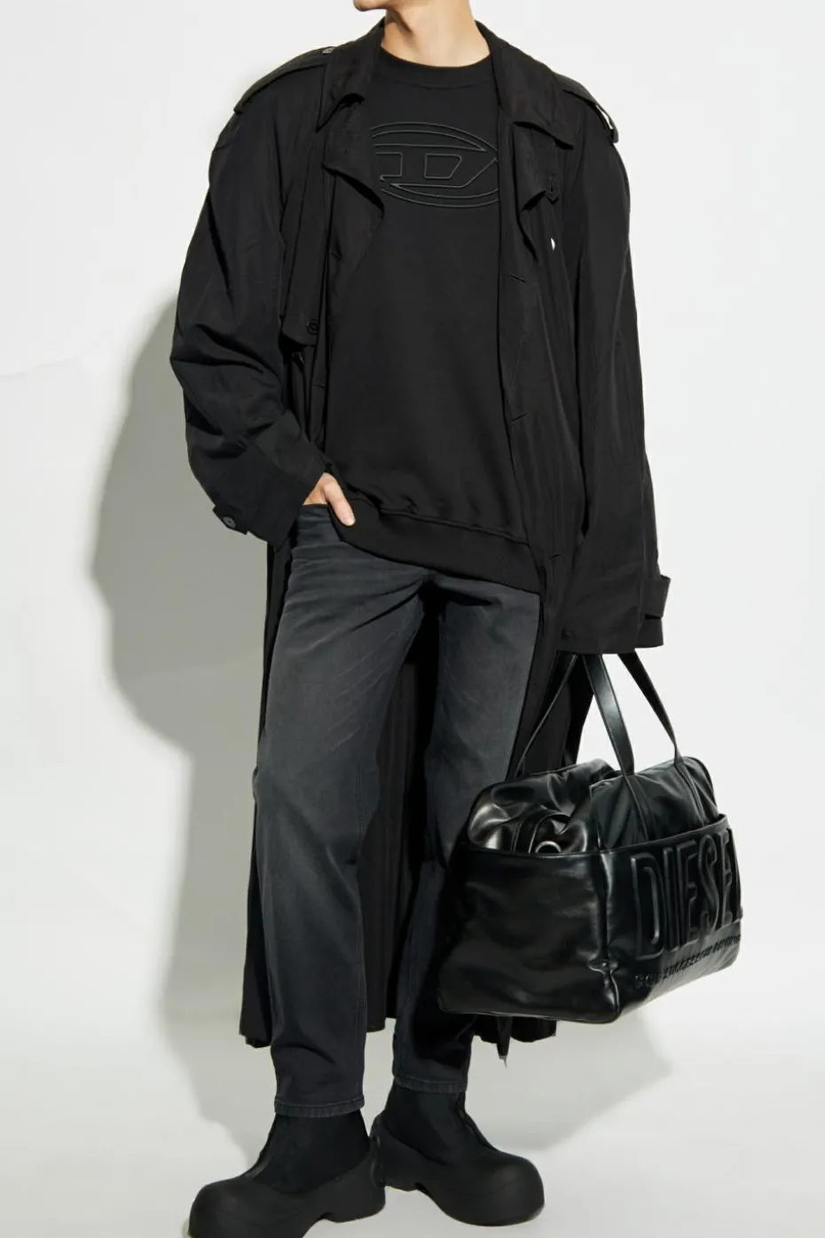 Diesel BLACK Sweatshirt ‘S-MART-BIGOVAL’