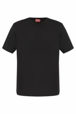 Diesel BLACK T-shirt T-ADJUST-SLITS-R17