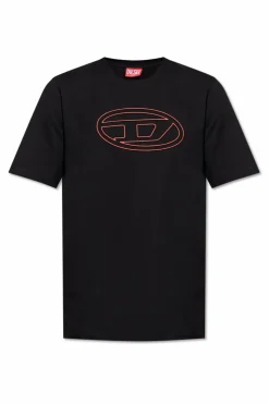 Diesel BLACK T-shirt `T-ADJUST-BIGOVAL`