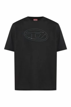 Diesel BLACK T-shirt T-ADJUST-BIGOVAL
