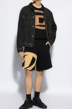 Diesel BLACK T-shirt `T-BOXT-BLEACH`