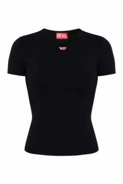 Diesel BLACK T-shirt T-ELE-LONG-D