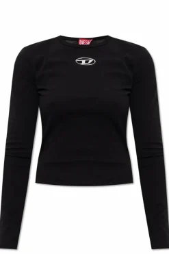 Diesel BLACK T-shirt T-UNCUTIE-LONG-LS-OD