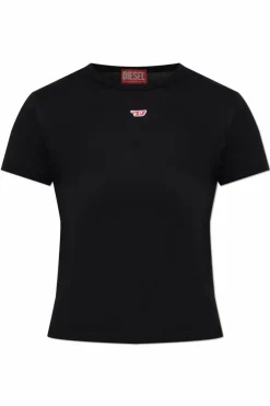 Diesel BLACK T-shirt T-UNCUTIE-LONG-D