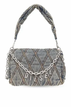 Diesel BLUE āCHARM-Dā denim shoulder bag