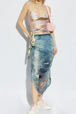 Diesel BLUE Denim skirt DE-PLUMY-FSG