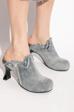 Diesel BLUE Heeled slippers D-WOODSTOCK