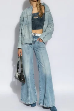Diesel BLUE Striped top `M-CLARKSVILLEX-C`