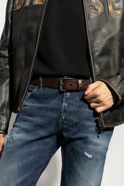 Diesel BROWN Belt with B-DAVE II logo