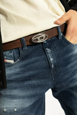 Diesel BROWN Belt with logo B-1DR-LAYER