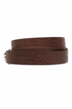 Diesel BROWN Belt with logo B-1DR-LAYER
