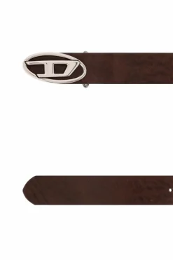 Diesel BROWN Belt with logo B-1DR-LAYER