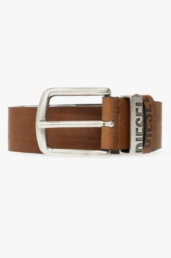 Diesel BROWN āDIESEL LOGO B-VISIBLEā leather belt