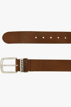 Diesel BROWN ‘DIESEL LOGO B-VISIBLE’ leather belt