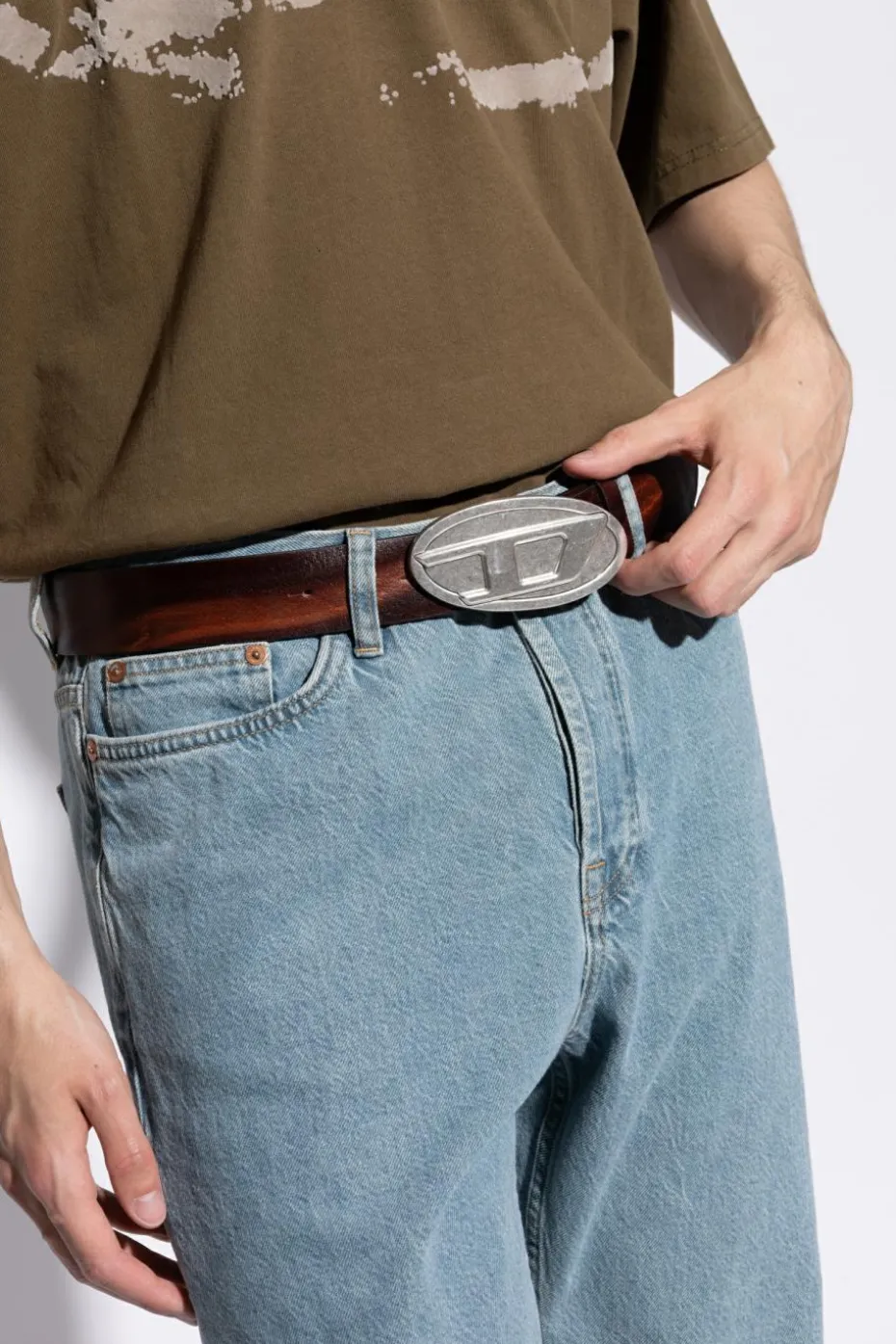 Diesel BROWN Leather belt