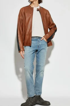 Diesel BROWN Leather jacket "L-ORENN"