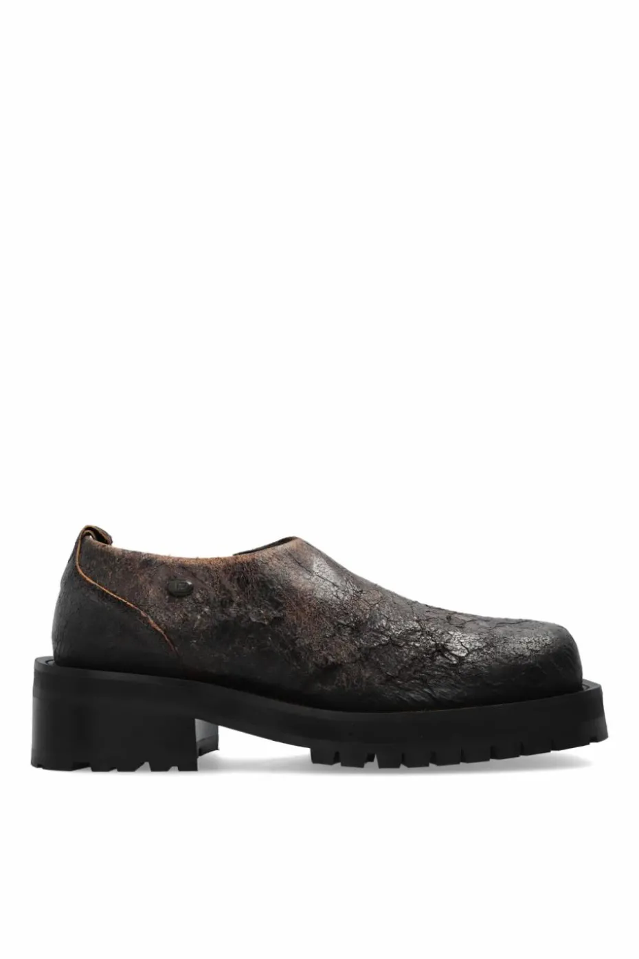 Diesel BROWN Leather shoes `D-TEXAN`